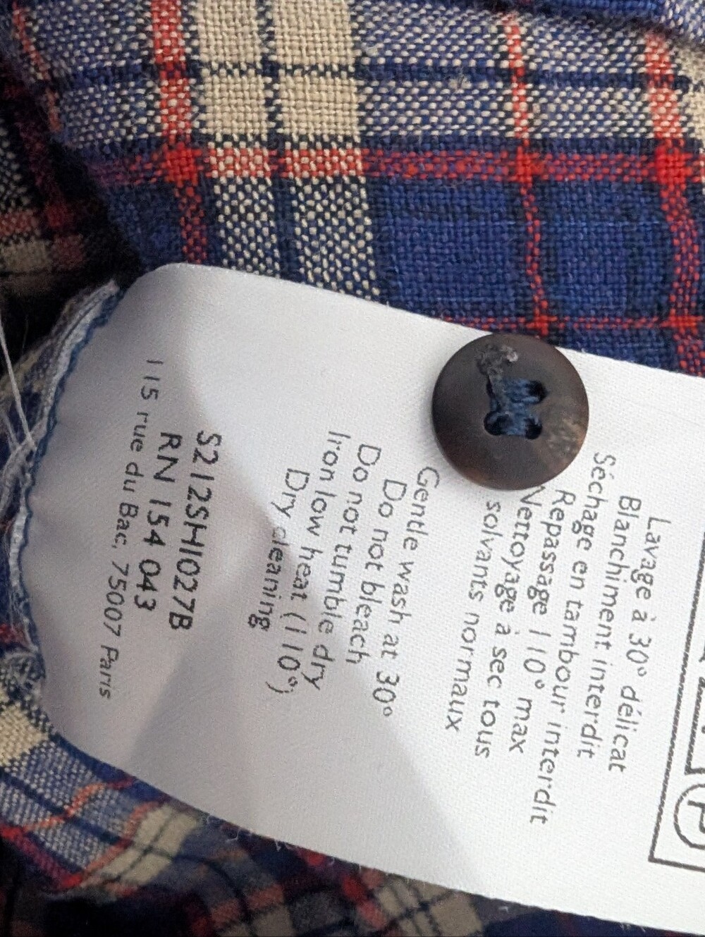 Sézane Chloé Plaid Top, Size 36 - Picture 8 of 13